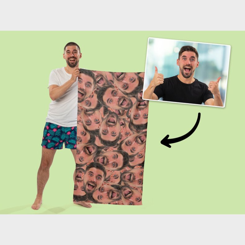 Personligt Badehndklde med Billede - Multiface