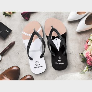 Personlige Flip-flops - Mr. & Mrs.