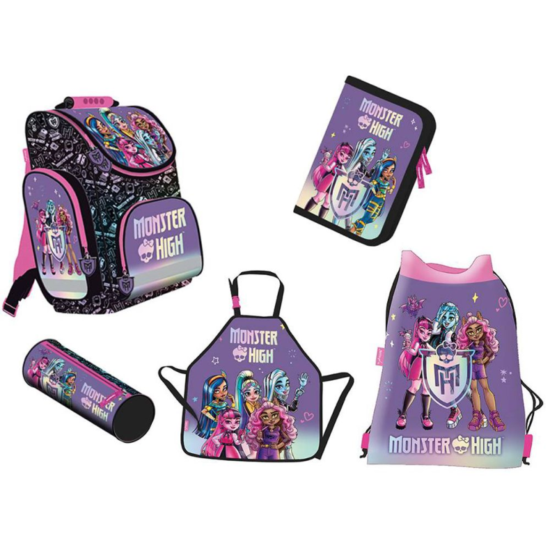 Monster High Skoletaske S�t 5 Dele