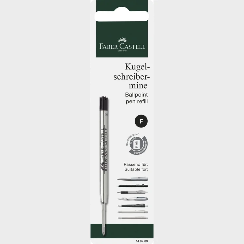 Refill Faber-Castell kuglepen f sort bk