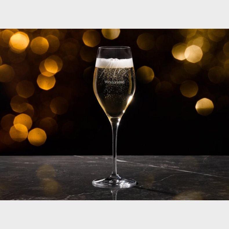 Personligt Spiegelau Champagneglas med Gravering - Egen Tekst