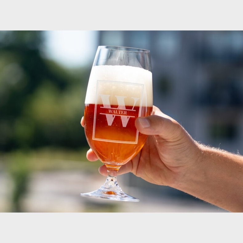 Personligt Spiegelau lglas med Gravering - Bogstav & Navn