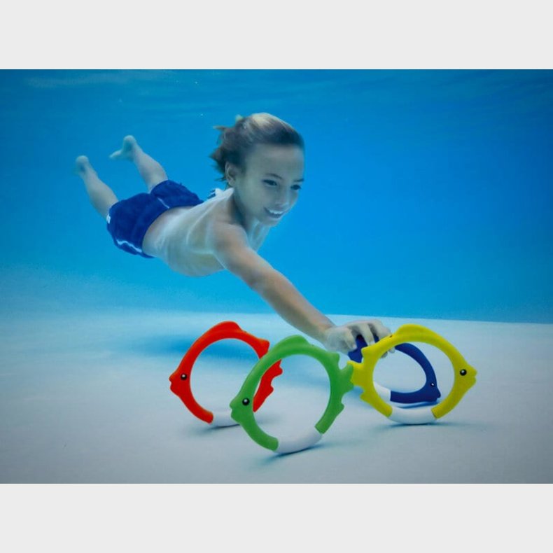 Dykkeringe Fisk 4-pak - Intex