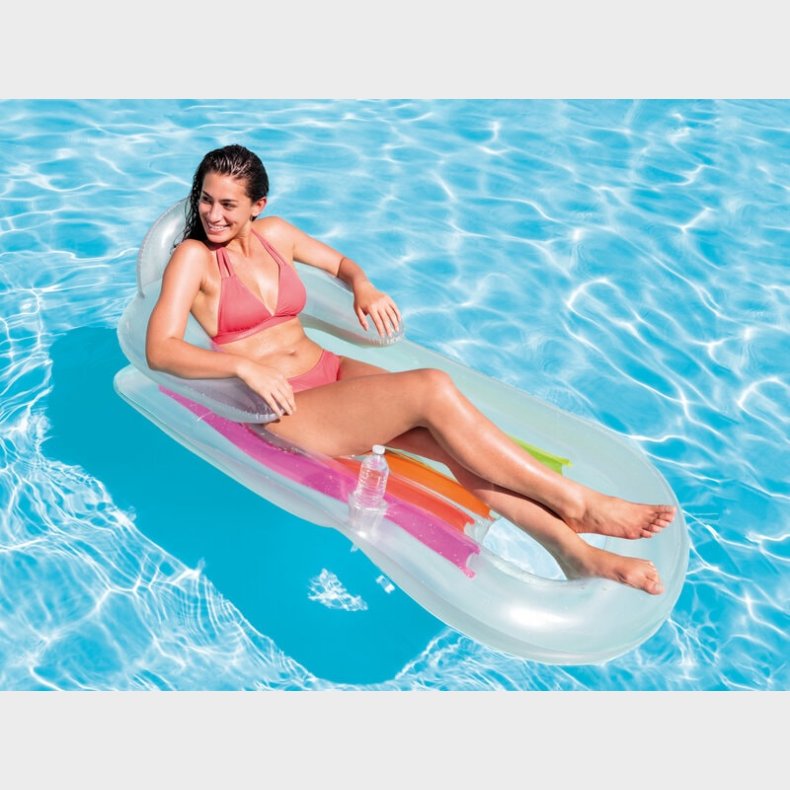 Oppustelig Bademadras med Rygln - Intex