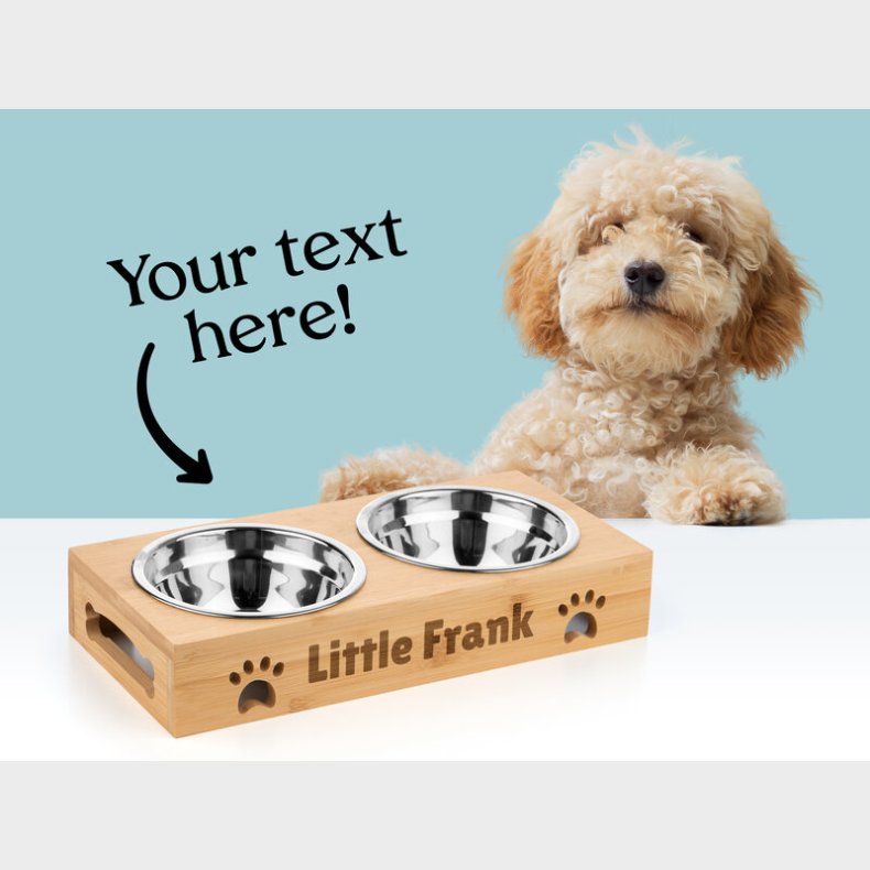 Personlig Hundemadskl med Tekst