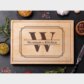 Personligt Sk�rebr�t i Tr� med Bogstav & Tekst