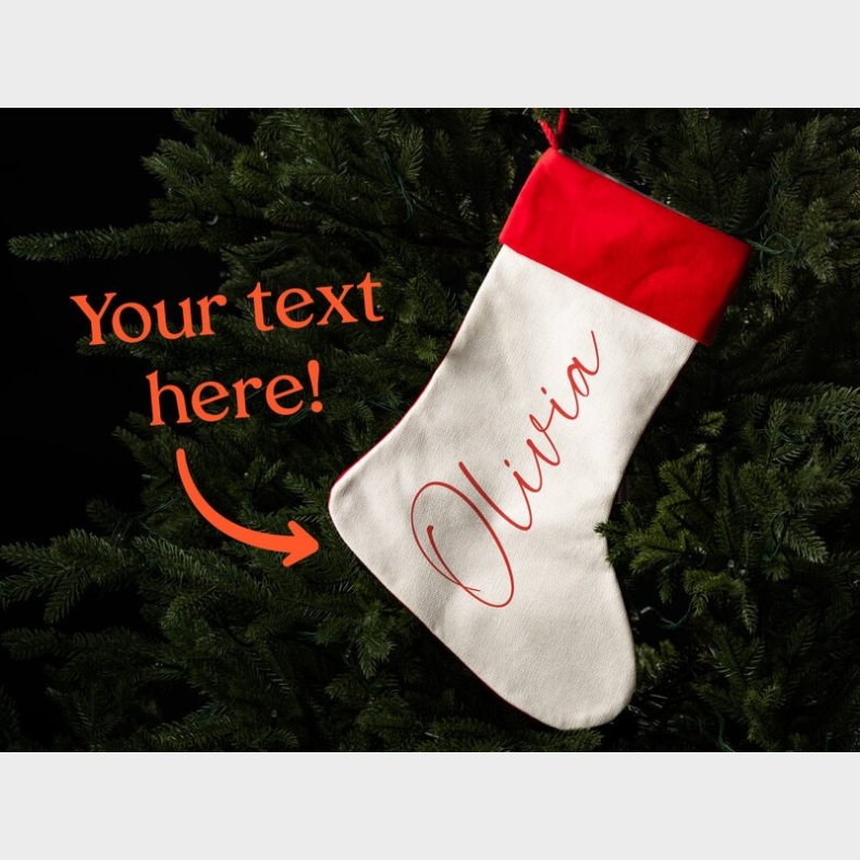 Personlig Julestrmpe med Tekst
