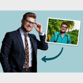 Personligt slips med billede - Multiface