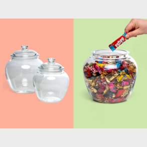 Gennemsigtig krukke med Lg