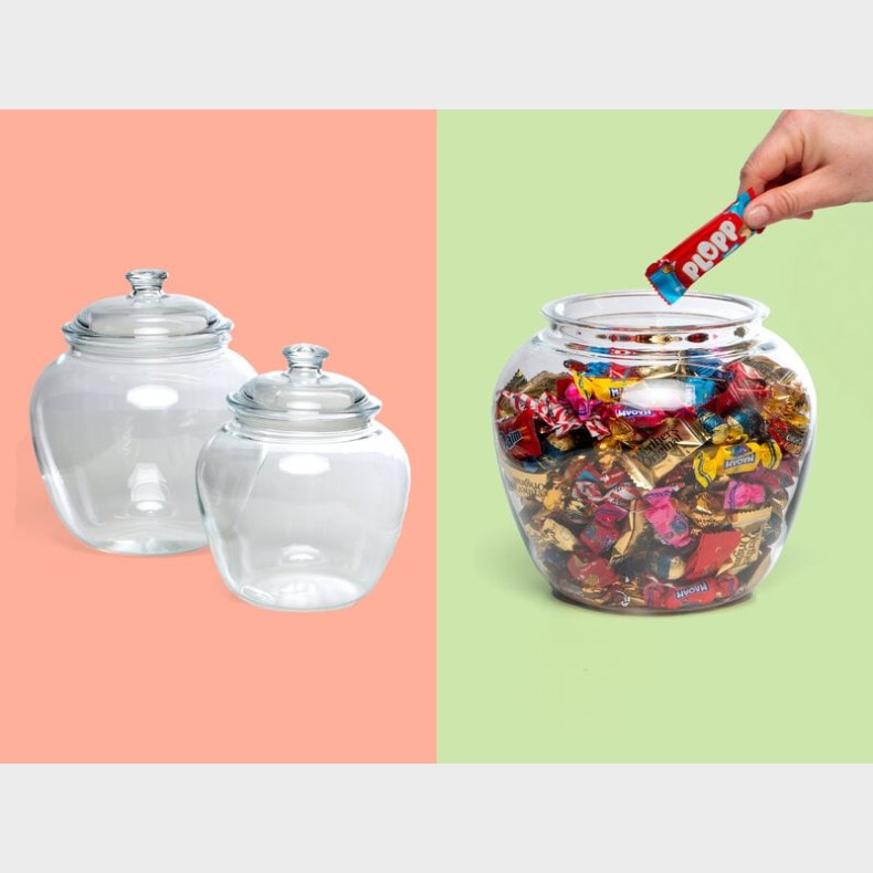 Gennemsigtig krukke med Lg