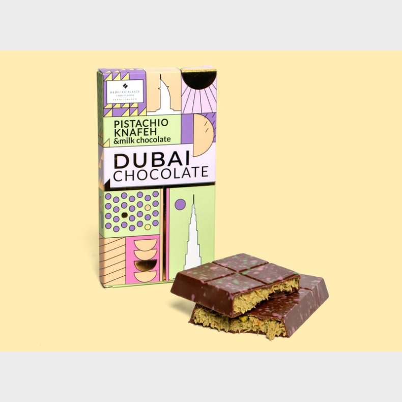 Dubai Chokolade Pistachio, Knafeh & Milk Chocolate