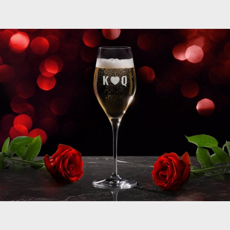 Personligt Spiegelau Champagneglas med Gravering - Initialer