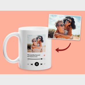 Personligt Krus med Foto & Sang