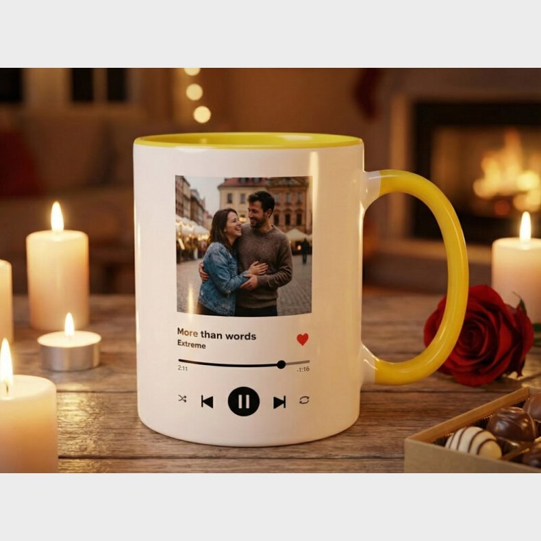 Personligt Krus med Foto & Sang