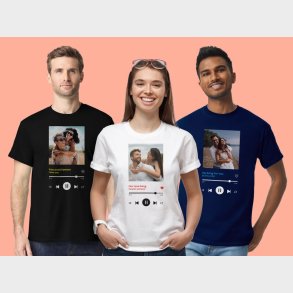 Personlig T-shirt med Foto & Sang