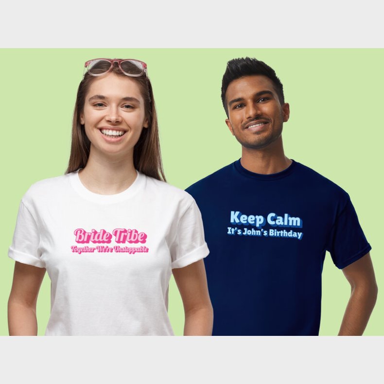 Personlig T-shirt med Egen tekst