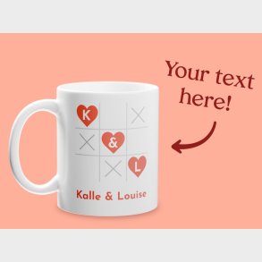 Personligt Krus med Tekst - 3 p Stribe