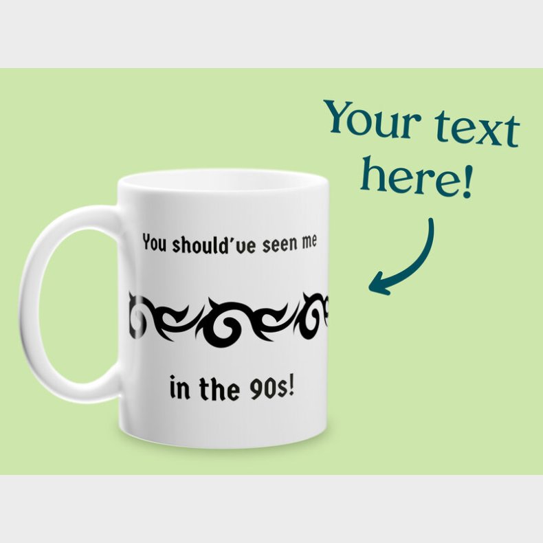 Krus med Tekst & Tribal