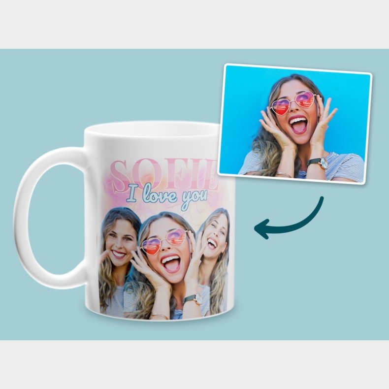 Krus med Fotocollage - 90s Design