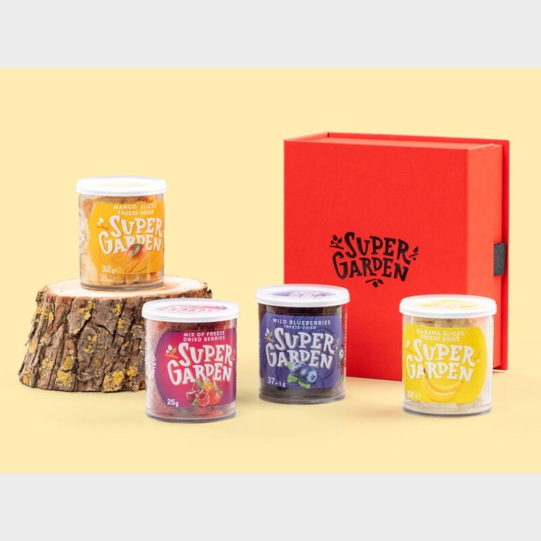 Gaveske med Frysetrrede Frugter & Br