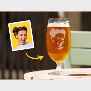 Spiegelau lglas med Gravering - Eget Foto