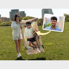 Badehndklde med Eget Foto - Sjovt Tryk