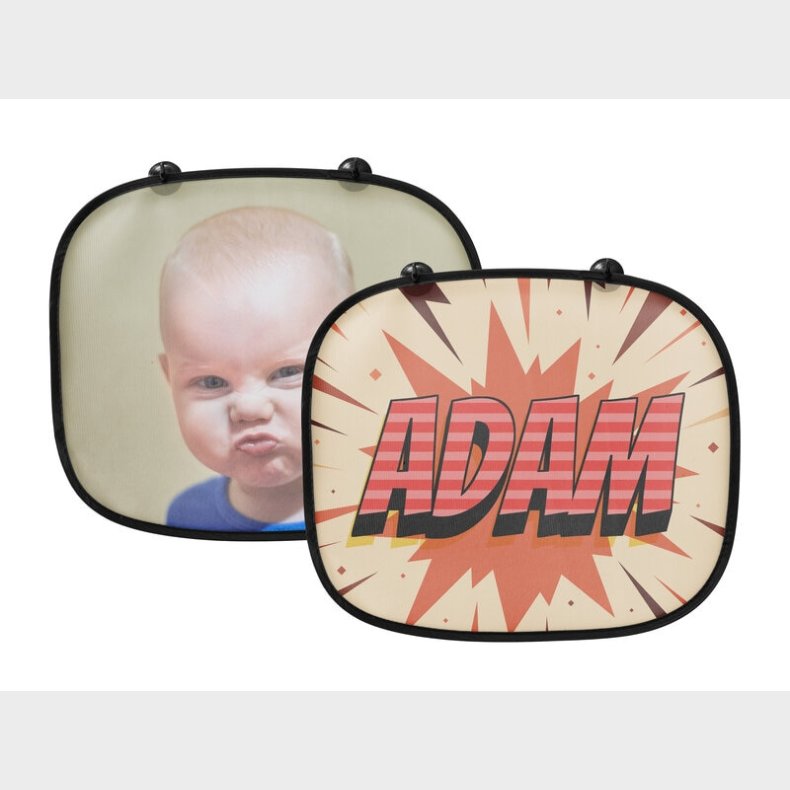 Solskrm til Bil 2-pak - Eget Design