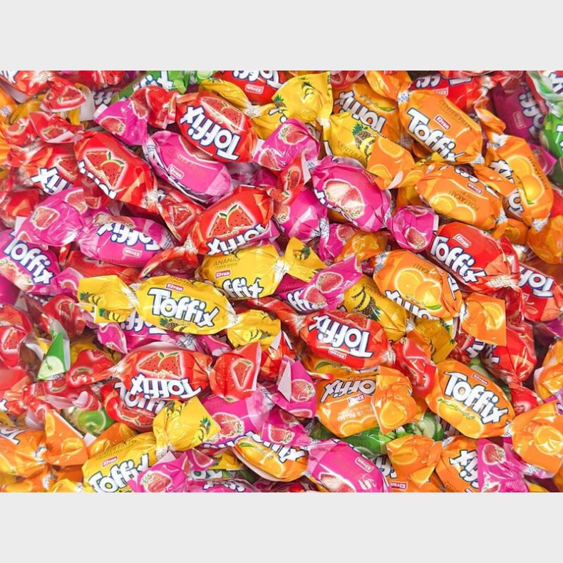 Toffix Frugtkola Bland-selv slik i kasser 800 gram