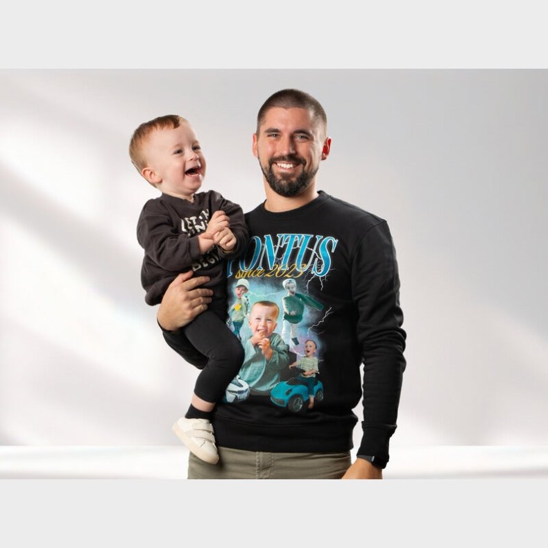 Sweatshirt med Fotocollage - 90'er Design