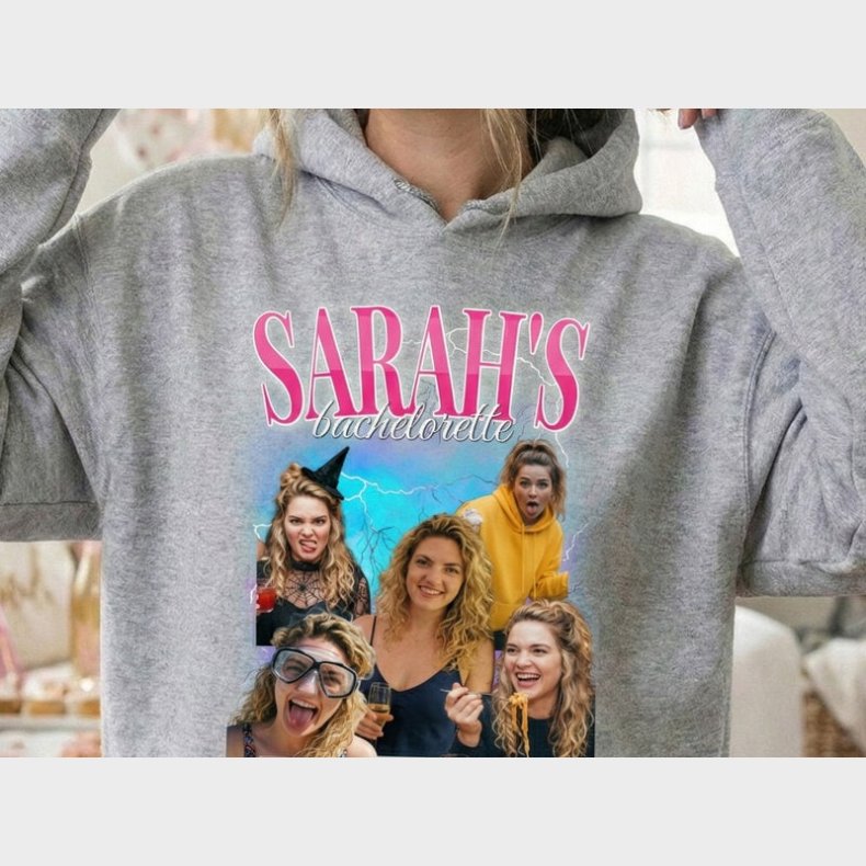 Hoodie med Fotocollage - 90'er Design