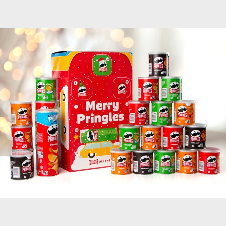 Pringles Julekalender med 4 Smagsvarianter