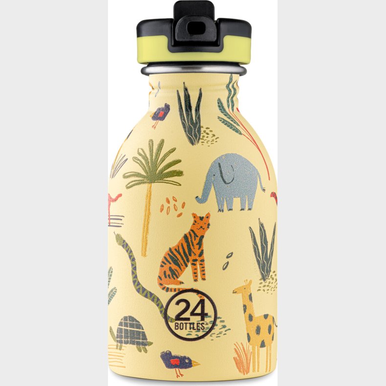 24 Bottles - Kids Collection - Urban Bottle 250 Ml W. Sports Lid - Jungle Friends (24b933)