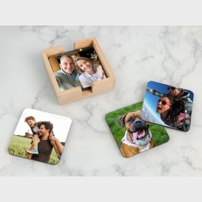 Glasbrikker med Eget Foto - 6-pak