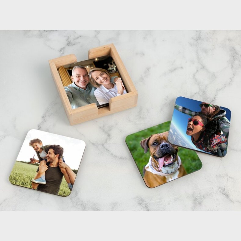 Glasbrikker med Eget Foto - 6-pak