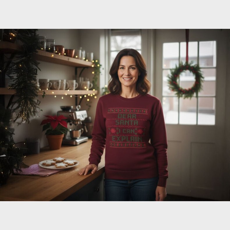 Sweatshirt med Egen Tekst - Julemotiv