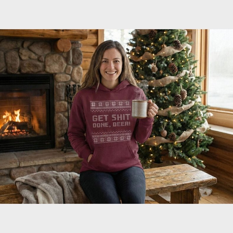 Hoodie med Egen Tekst - Juledesign