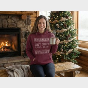 Hoodie med Egen Tekst - Juledesign