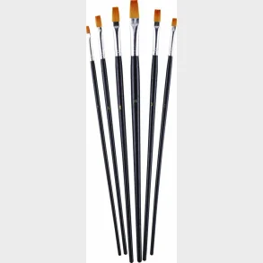 Penselst syntetisk flad 6 stk. kunstner