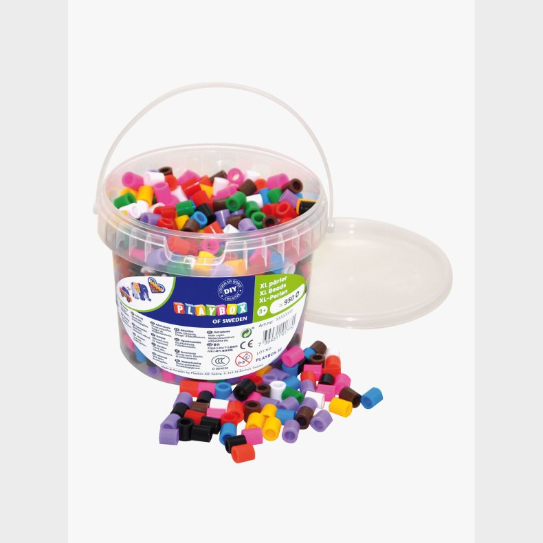 Playbox Perler XL 10 Farver I Spand 950 Stk