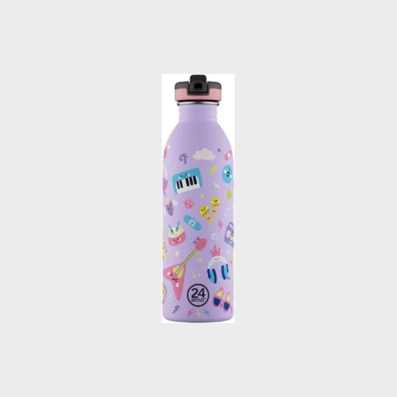 24bottles - Urban Bottle - Music Friends - Lilla - 500 Ml