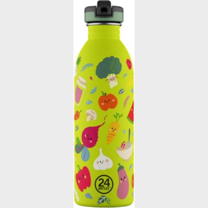 24bottles - Urban Bottle - Veggie Friends - Lime - 500 Ml