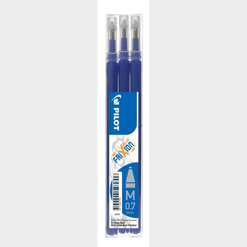 Refill Pilot frixion bl 0.7 mm pakke m/3 stk