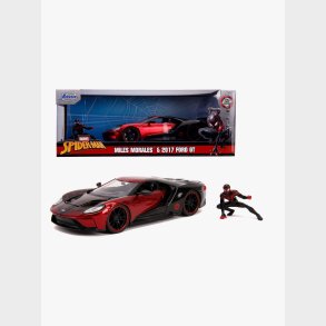 Jada Toys Spider-Man Bil med Figur Miles Morales 2017 Ford GT 1:2