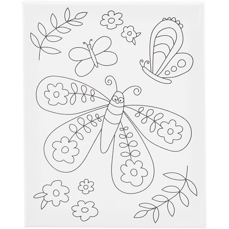 Creativ Company | Malerlrred 24 x 30 cm - Smilende sommerfugl