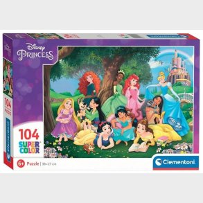 Clementoni Super Color Disney Princess Puslespil 104 Brikker