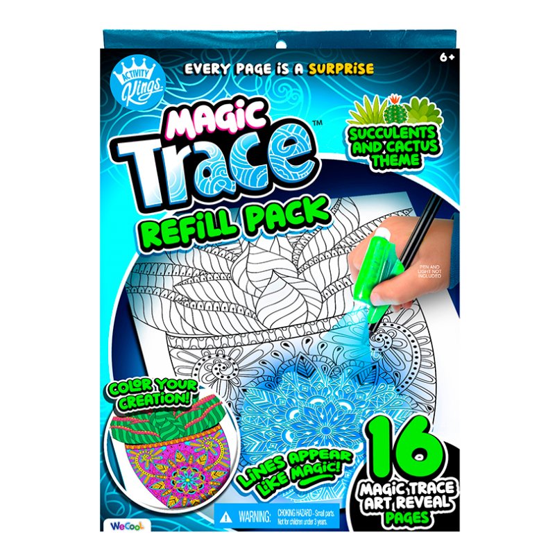 Magic Trace tilbehr - Tegneark sukkulenter 16 stk