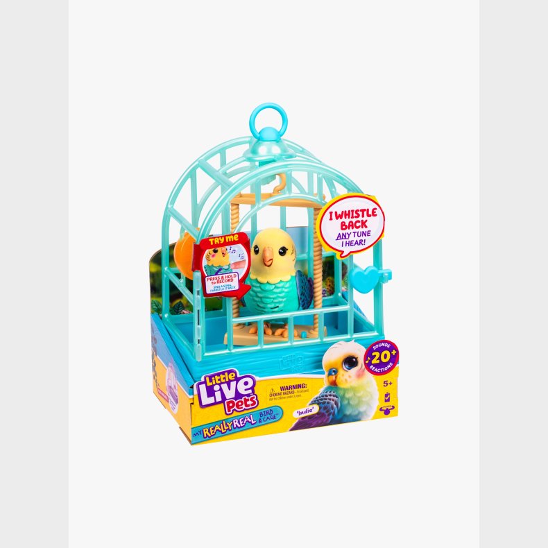 Little Live Pets Legest My Really Real Bird &  Cage, Indie