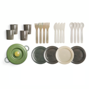 Dantoy | Green Bean - Spisestel med 22 dele (ass.)