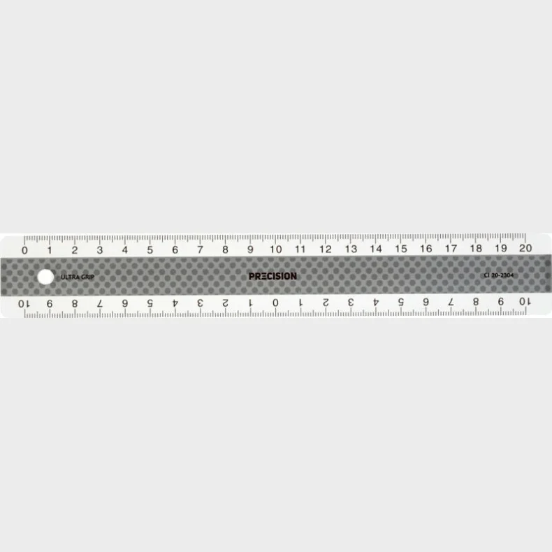 Lineal precision 20cm antiskrid b/slv