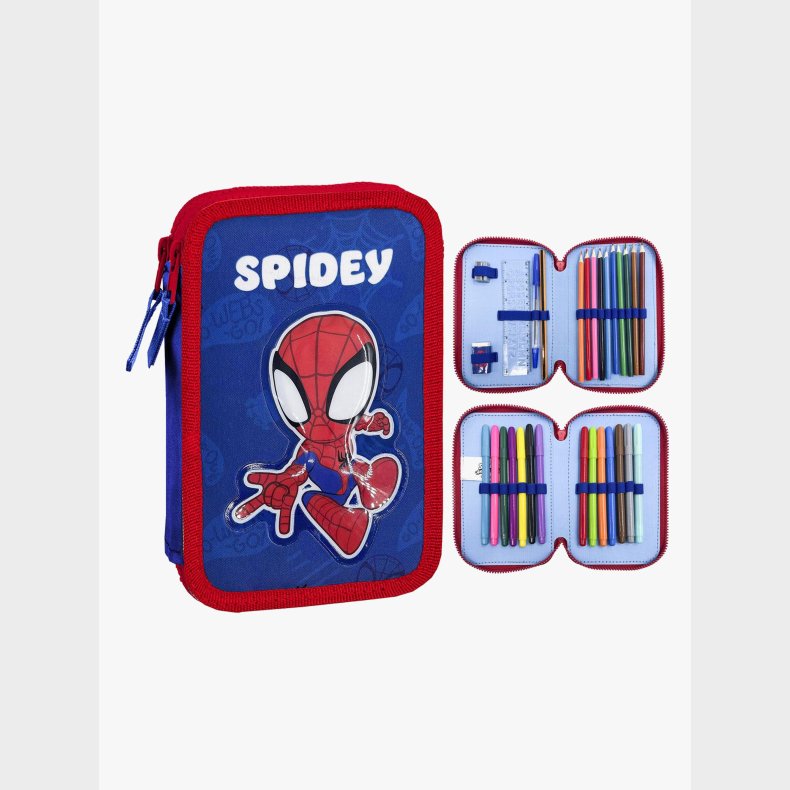 Spidey And His Amazing Friends Dobbelt Penalhus, Bl�/R�d